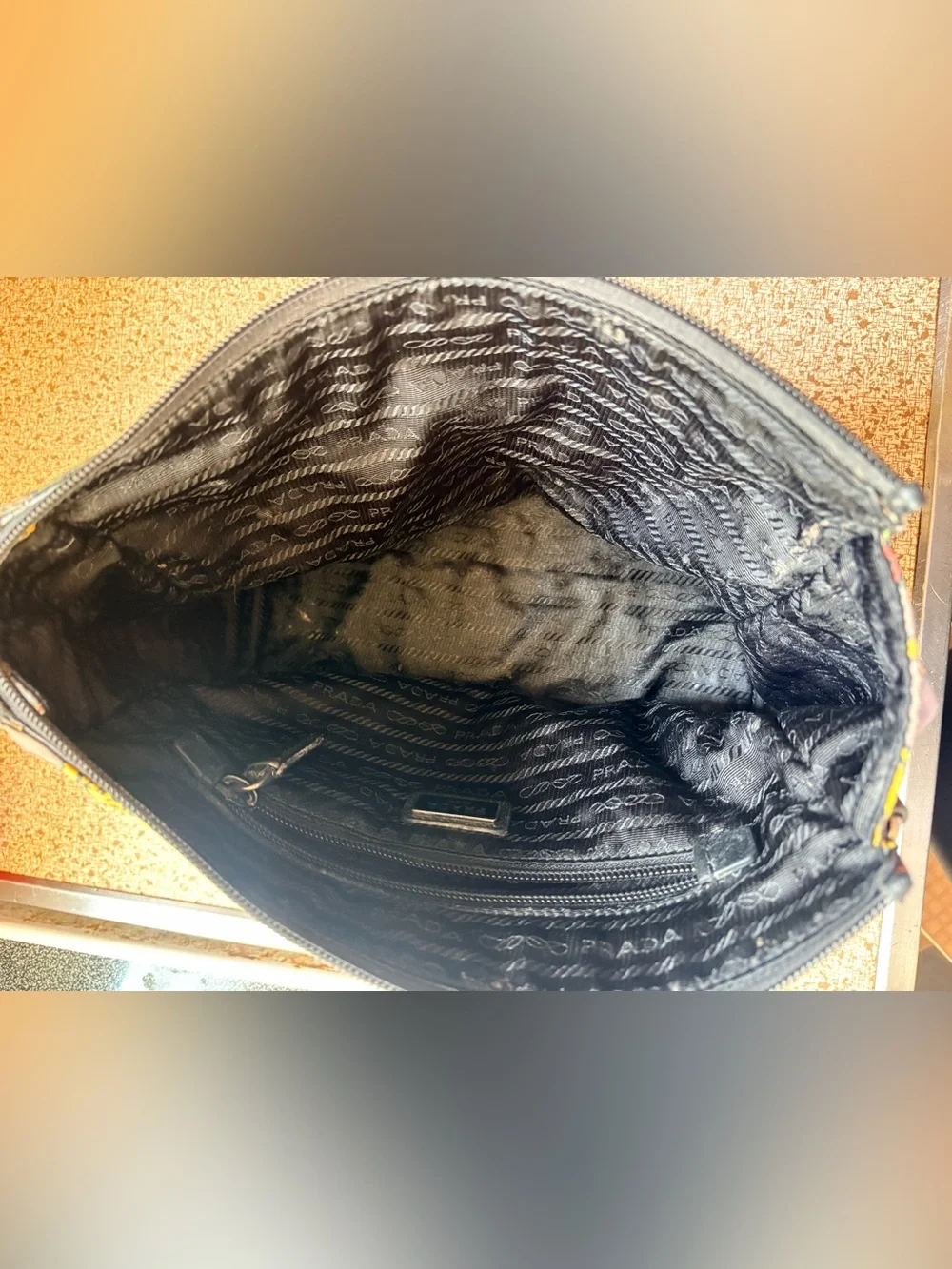 Prada Tessuto Stampato Cosmetic Pouch
